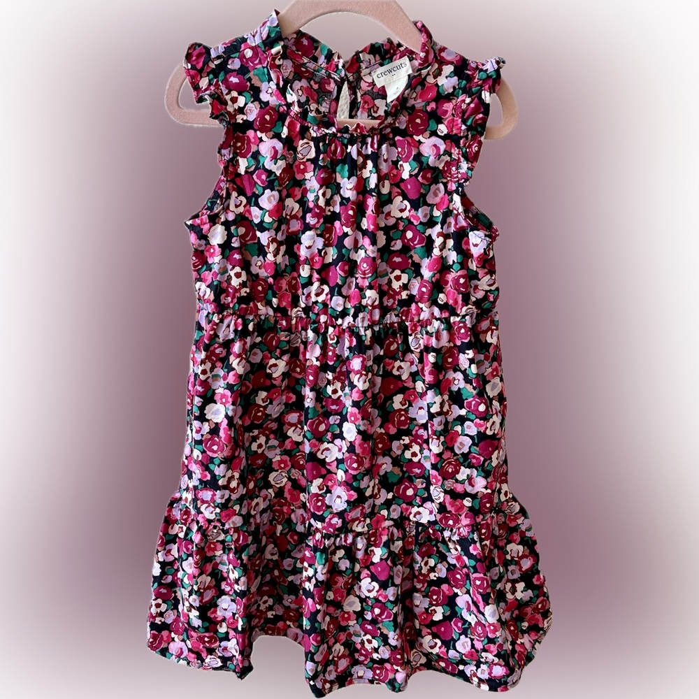 Crewcuts Pink and Black Floral Dress